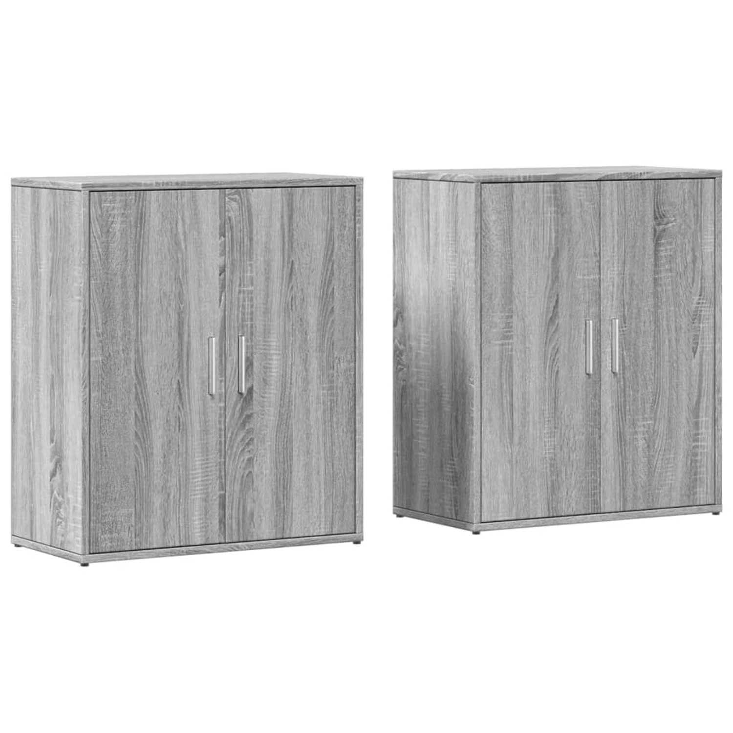 vidaXL Sideboards 2 Stk Grau Sonoma-Eiche 60x31x70 cm Holzwerkstoff 3276544 günstig online kaufen