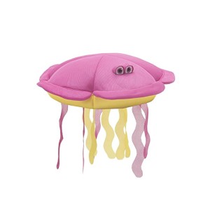 Pinker Westmann Sitzsack Qualle, ein Schwimmtier Pool Buddy für Kinder.