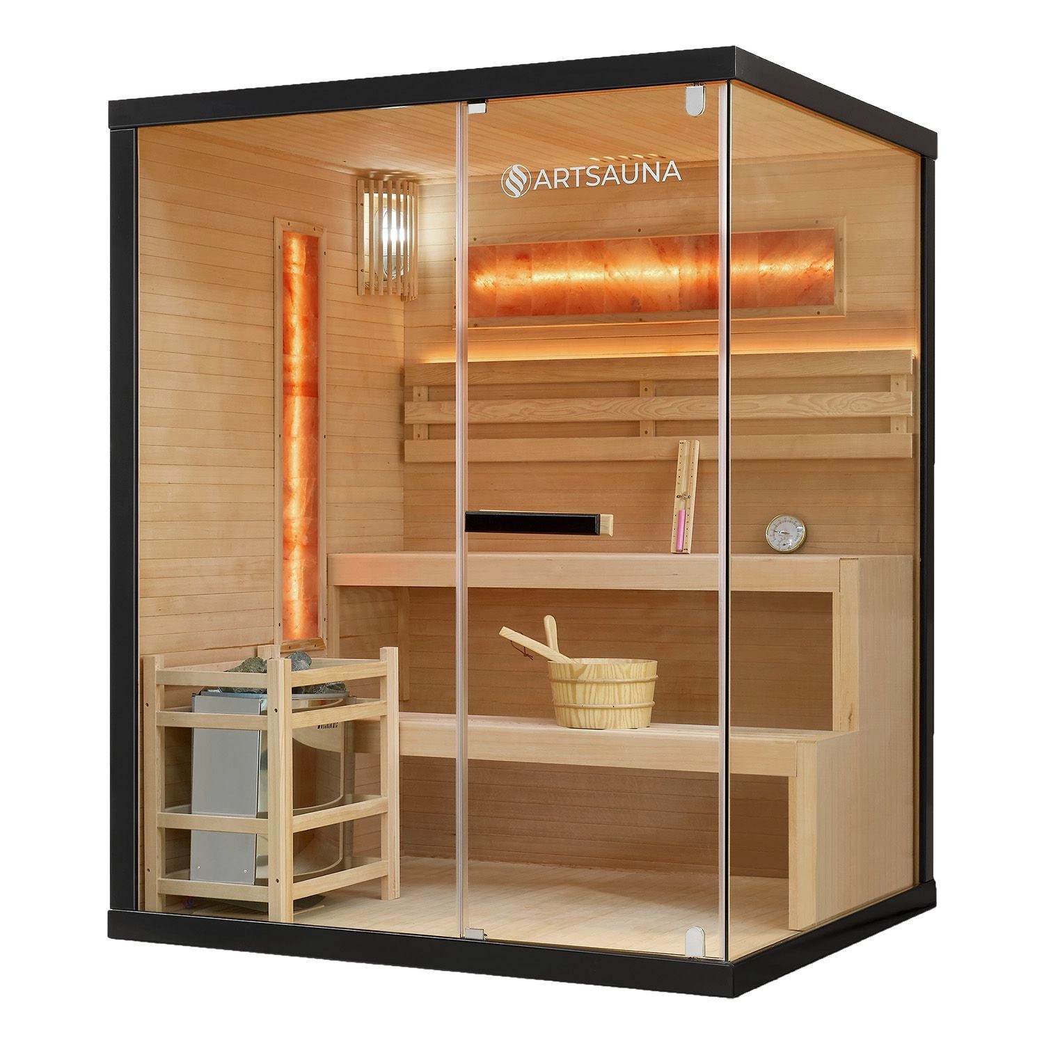 Artsauna Traditionelle Sauna Vantaa 150 x 140 cm mit 4,5 kW Saunaofen günstig online kaufen