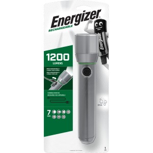 Energizer Vision HD LED-Taschenlampe, wiederaufladbar, 1200 Lumen, mit USB-Anschluss.