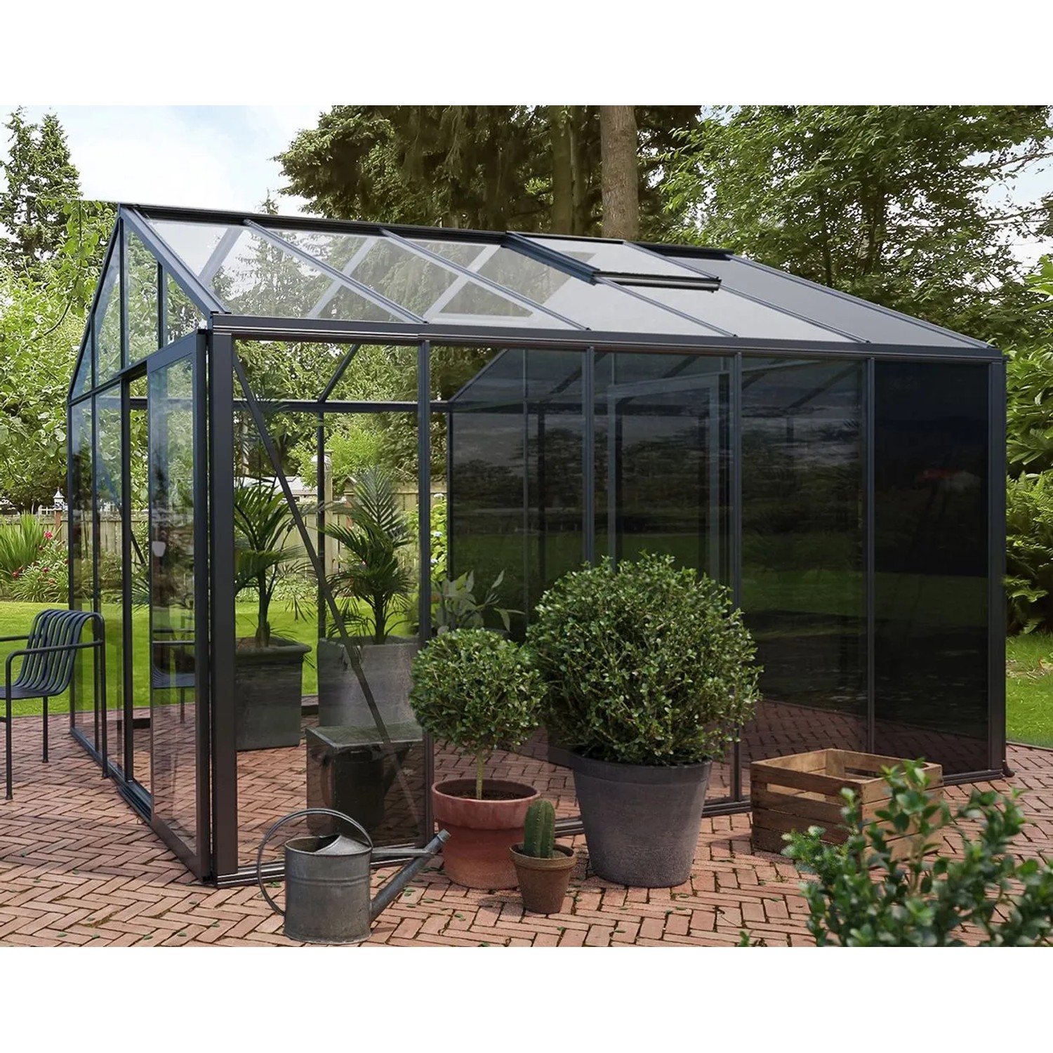 Bloomcabin Premium-Qualität Gewächshaus Klassik mit Kleinem Integriertem Stauraum GHCSS11