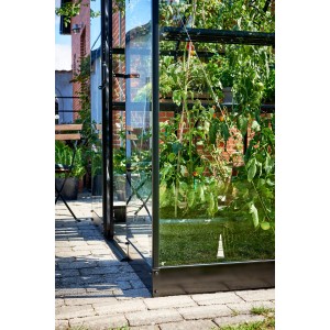 Halls Fundamentrahmen, schwarz, für Gewächshaus Qube 66. Stahlrahmen für stabilen Stand des Gewächshauses.