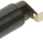 Schwarze E14 Lampenfassung mit Winkel zur Lampeninstallation.