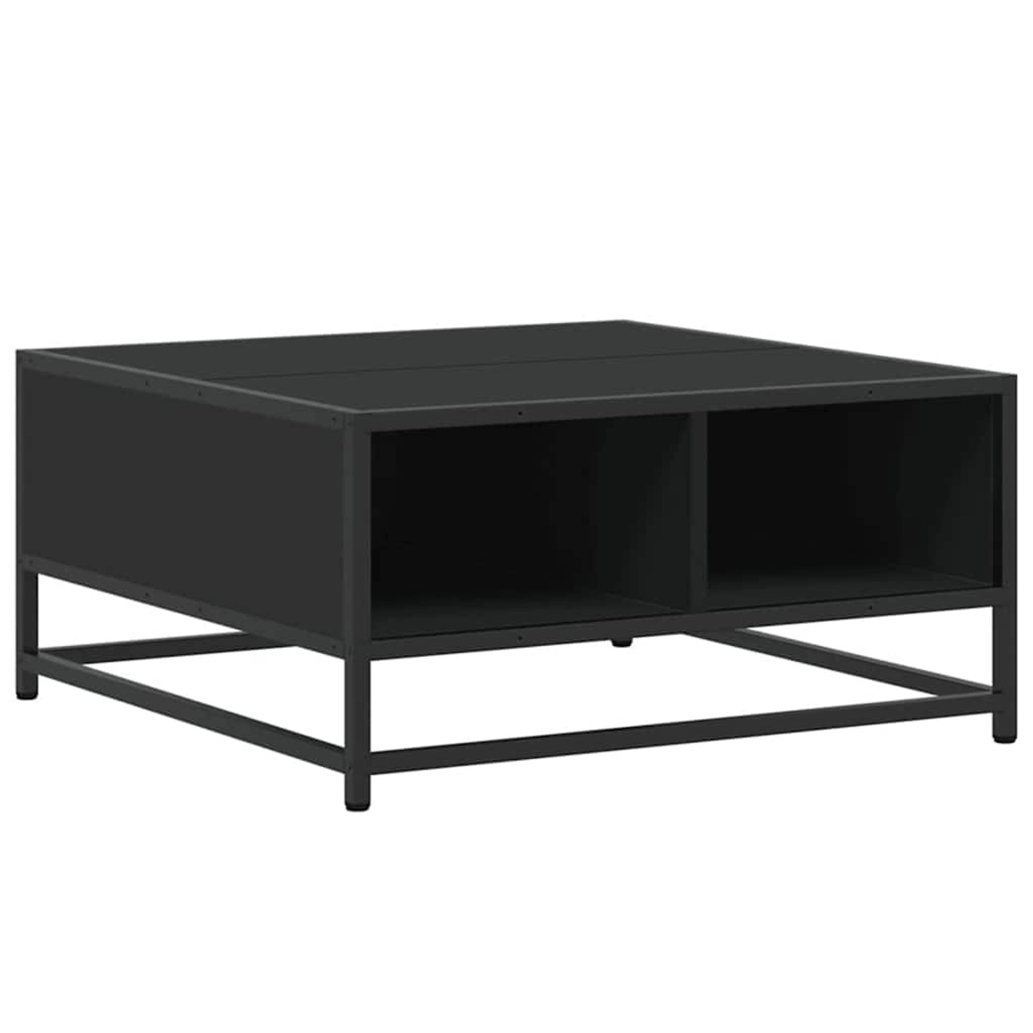 vidaXL Couchtisch Schwarz 60,5x60,5x30 cm Holzwerkstoff und Metall 848764 günstig online kaufen
