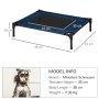 PawHut Hundebett Outdoor, blau, mit Maßen. Hundeliege für mittelgroße Hunde.
