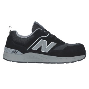 New Balance Elite Lite S1 Sicherheitsschuh in Schwarz-Grau, ideal für den Arbeitsschutz.