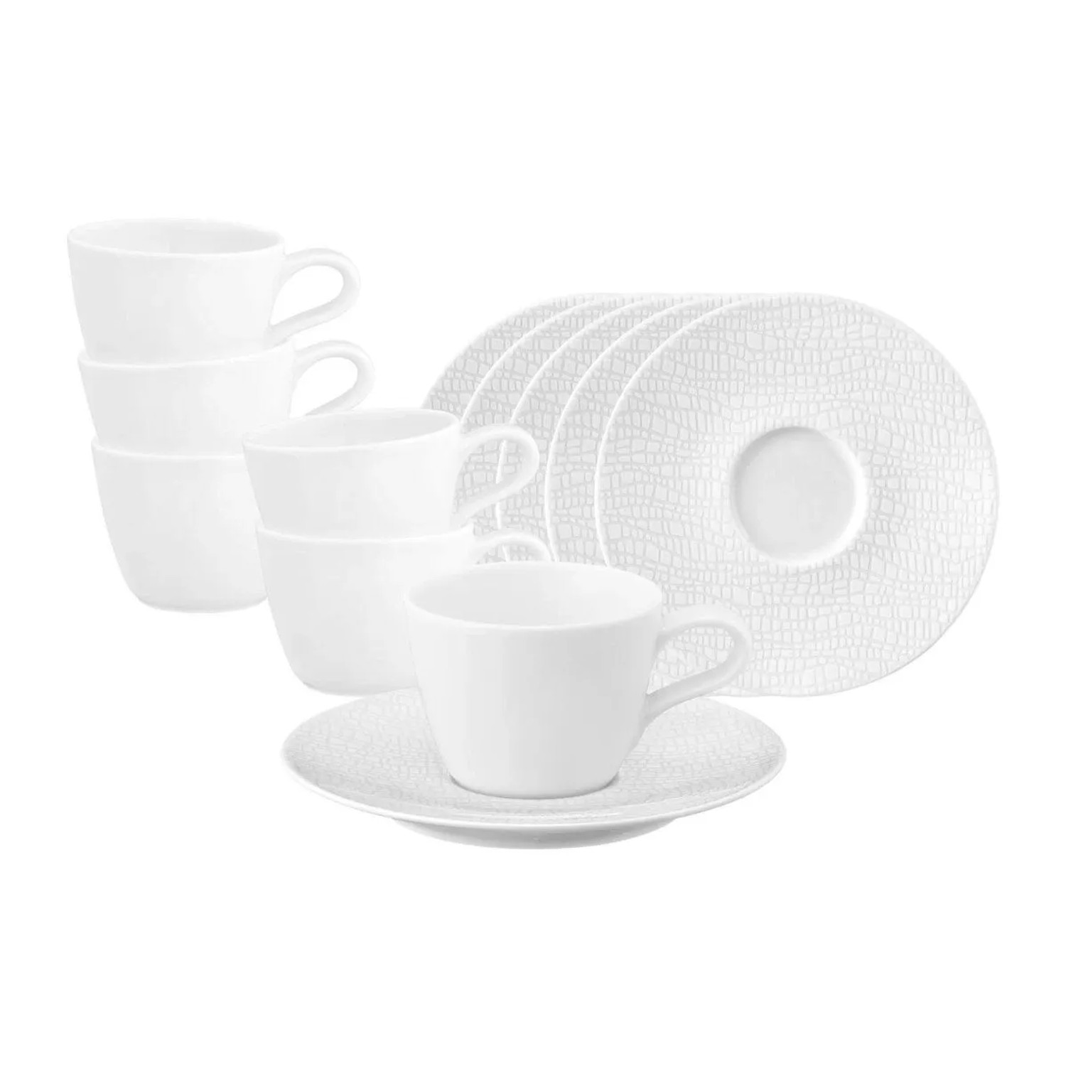 Seltmann Weiden Life Fashion Espressotasse mit Untertasse 90 ml 6er Set Luxury White