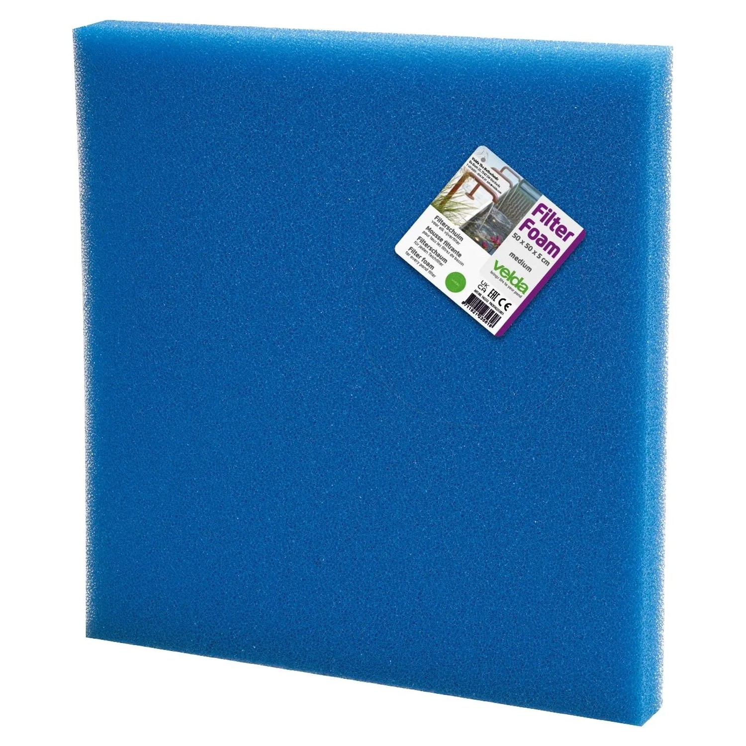 Velda Teichfilterschaum Filter Foam Blau 50 X 50 X 2 Cm