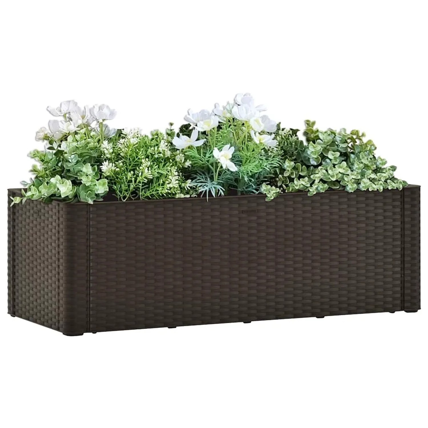 Furnicato Garten-hochbeet Mit Selbstbewässerungssystem Mokka 100x43x33 Cm