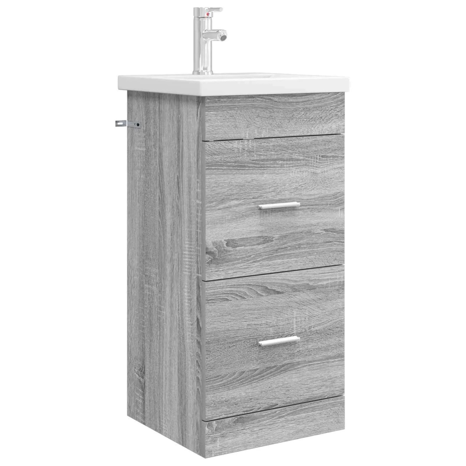 vidaXL Badezimmerschrank mit Waschbecken Grau Sonoma 42 x 40 x 84,5 cm 890701