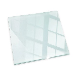 Tulup Glasplatte für Kamin Glasplatte unter Kamin Transparent Quadrat 60x60 cm Funkenschutzplatte Glas Transparent Kamin Glasbodenplatte Transparent