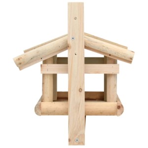 VidaXL Vogelfutterhaus aus Massivholz, zur Wandmontage, 35x29,5x21 cm.
