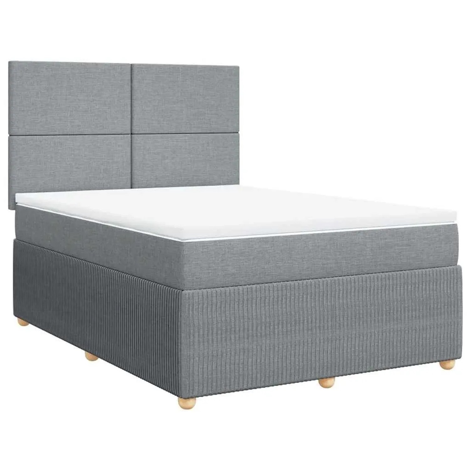 vidaXL Boxspringbett mit Matratze Hellgrau 140x190 cm Stoff 3292044 günstig online kaufen
