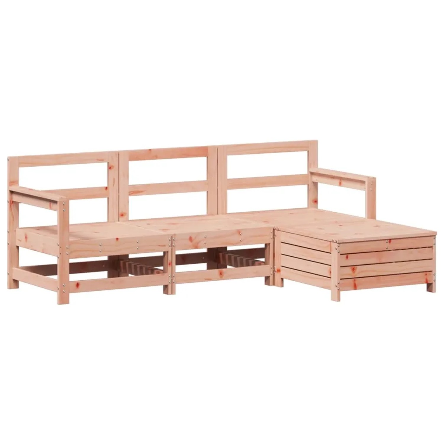 vidaXL 4-Tlg Garten-Sofagarnitur Massivholz Douglasie 3250794