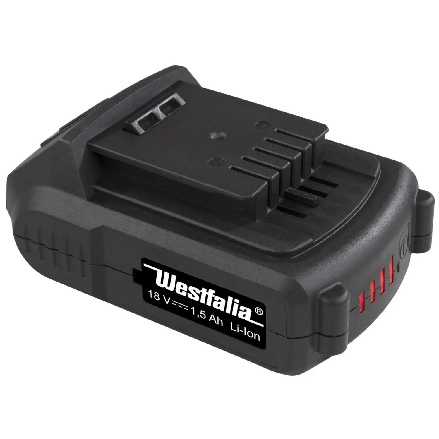 Image of Westfalia Li-Ion Akku 18 V 1,5 Ah 380 g Schwarz Kunststoff