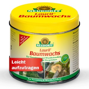 Neudorff Lauril Baumwachs 250g im gelben Behälter für Wundverschluss und Veredelung von Gehölzen.