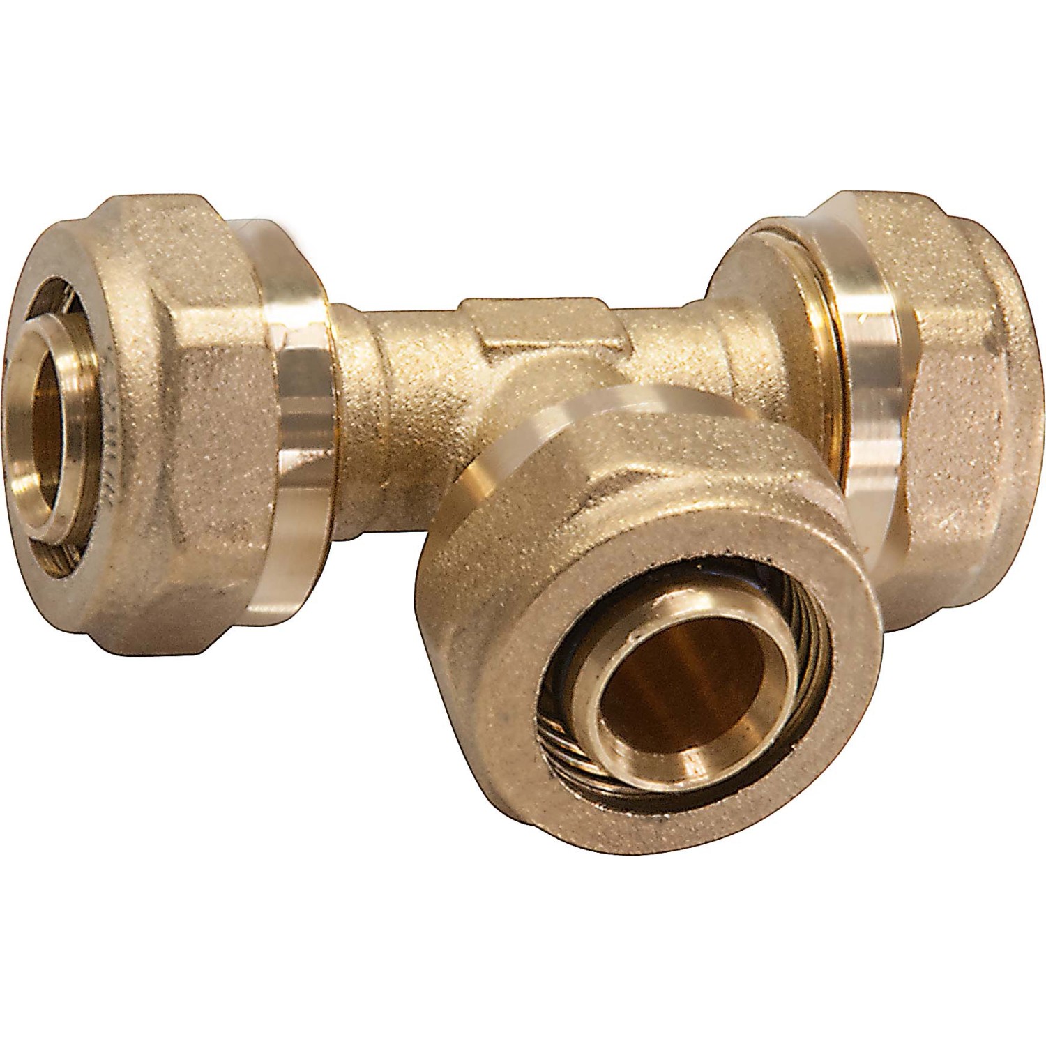Klemm-T-Stück Ø 20 mm x Ø 16 mm x Ø 20 mm Messing
