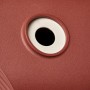 Detailaufnahme: Rot-weißes Elho Vogelhaus Cosy mit rundem Einflugloch.