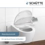 Schütte WC-Sitz Crazy Skull mit Absenkautomatik auf einem weißen WC.
