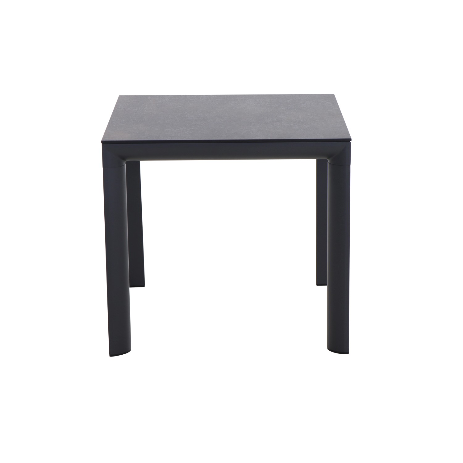 Rechteckiger, titanfarbener Siena Garden Gartentisch Silva, 80x80 cm, ideal für Balkon oder Terrasse.