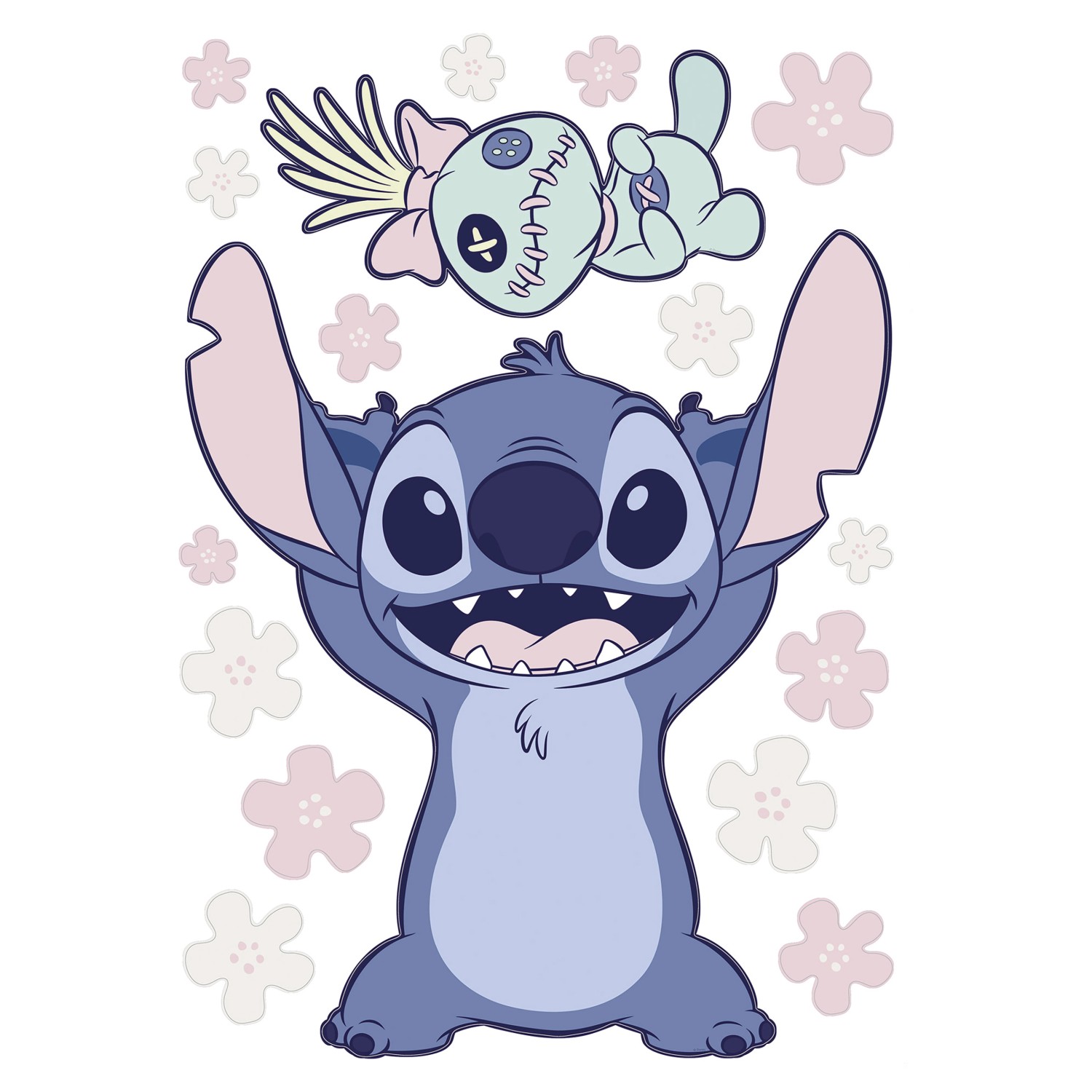 Komar Deko-Sticker Disney Lilo and Stitch Lifesize 50 cm x 70 cm Blau günstig online kaufen