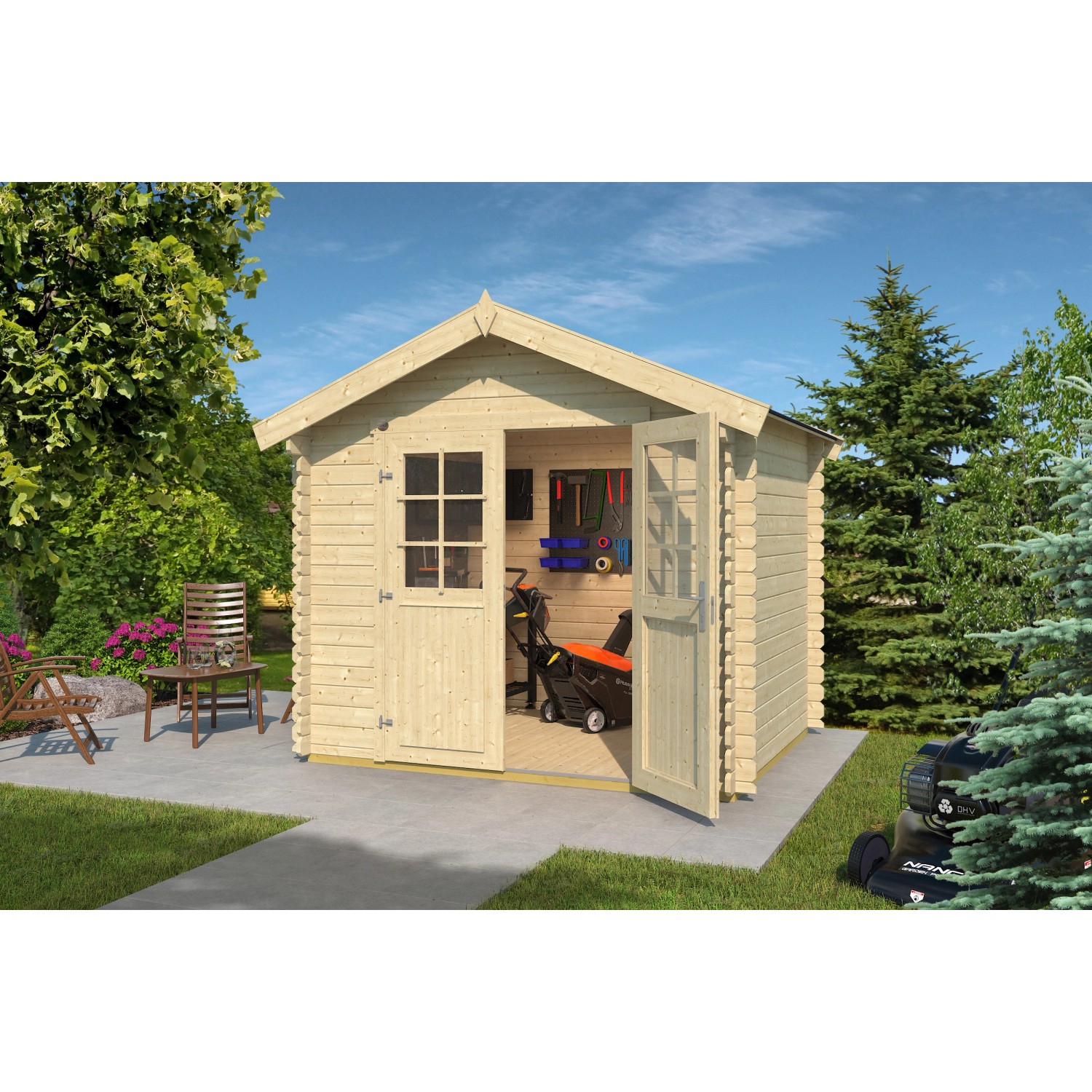 Weka HolzGartenhaus Satteldach Unbehandelt 230 cm kaufen bei OBI