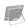 Weißer LUXULA LED Strahler 30W mit Haltebügel, Rückansicht. Wetterfester LED-Außenstrahler.