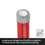 Detailaufnahme: Einhell Diamant-Fliesenbohrer mit Kühlgel, rot/silber. Ideal für präzise Bohrungen in Fliesen.