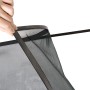 Detailaufnahme: Windhager Magnetfenster, anthrazitfarbener Insektenschutzrahmen mit Pollenschutzgewebe.
