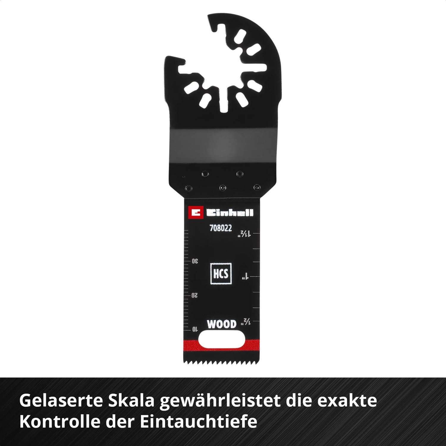 Einhell Tauchsägeblatt HCS, 22mm, für Multifunktionswerkzeug. Geeignet für Holz und Kunststoff.