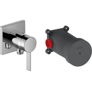 Keuco IXMO Solo Duscharmatur Set 59552 Chrom mit Unterputz-Funktionseinheit.