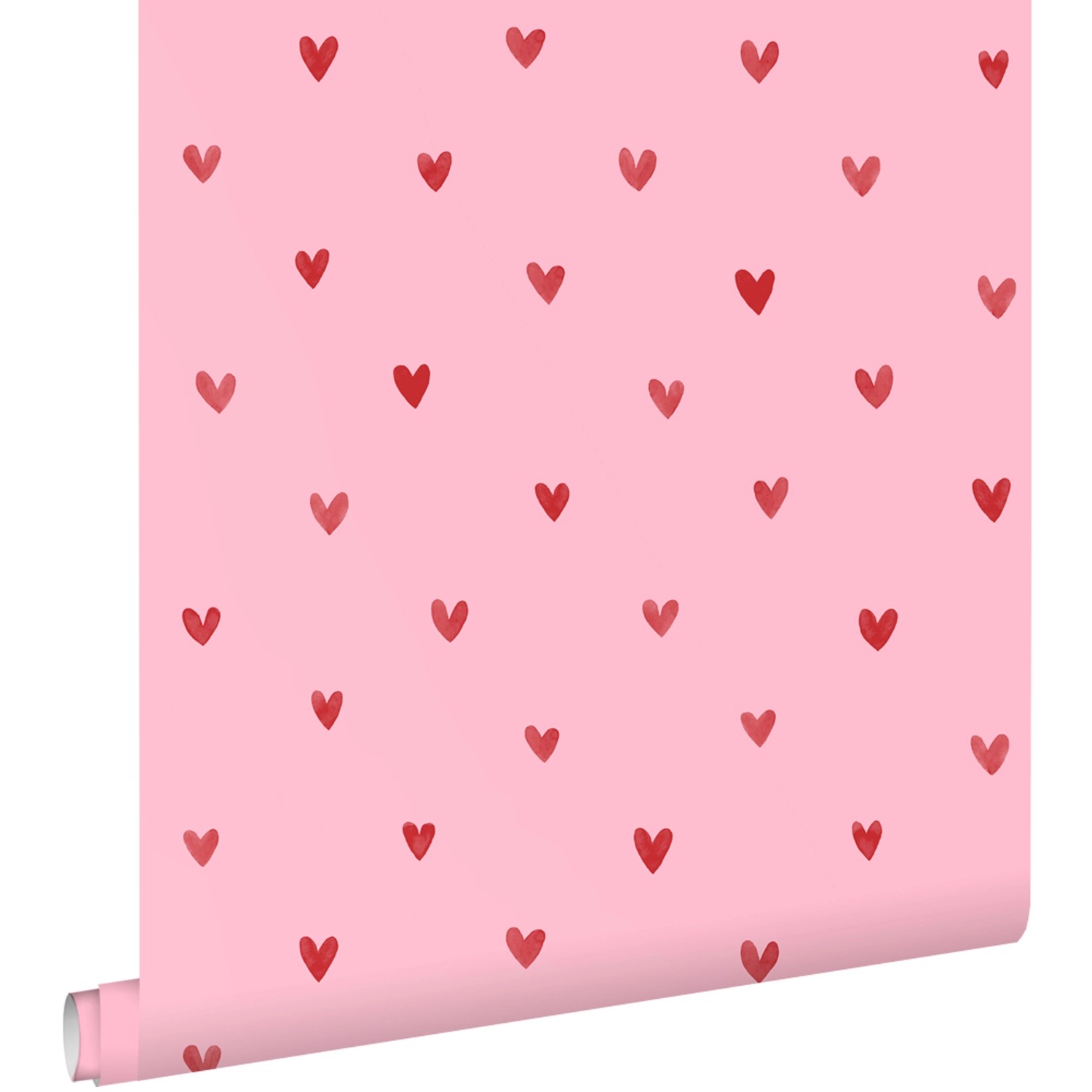 ESTAhome Tapete Herzchen Rosa und Rot 50 x 900 cm günstig online kaufen