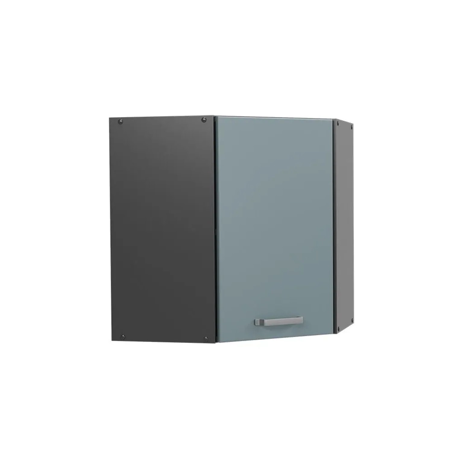 Vicco Eckhängeschrank R-Line Küchen-Eckschrank Blau-Grau Anthrazit 57 cm