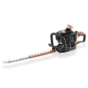 FUXTEC Benzin-Heckenschere FX-MH123ECO, schwarz-orange, 60 cm Schwertlänge für präzisen Heckenschnitt.