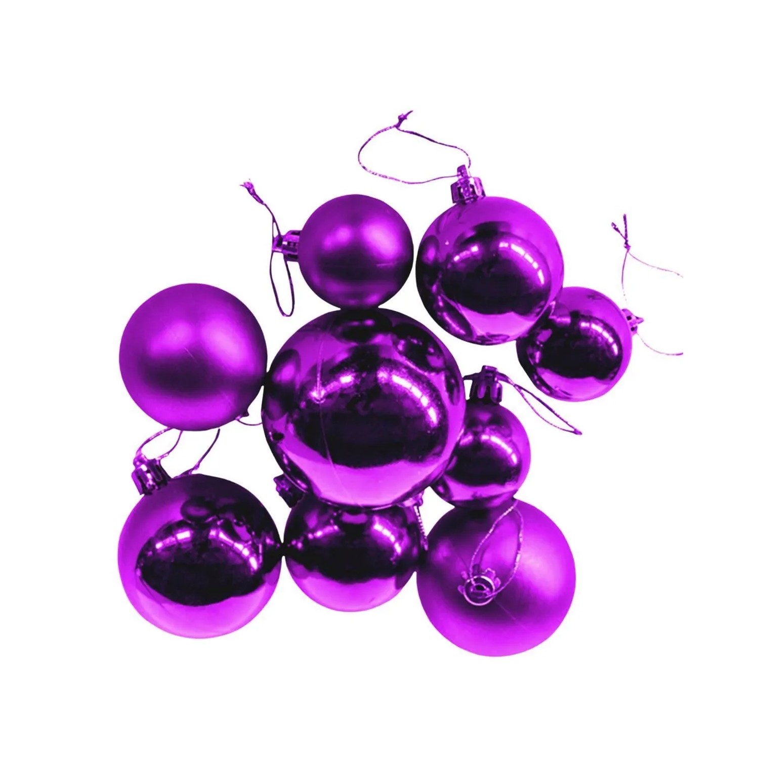 Lex Christbaumkugeln 30 Stück Lila Weihnachtskugeln Box Weihnachtsdeko Baumschmuck