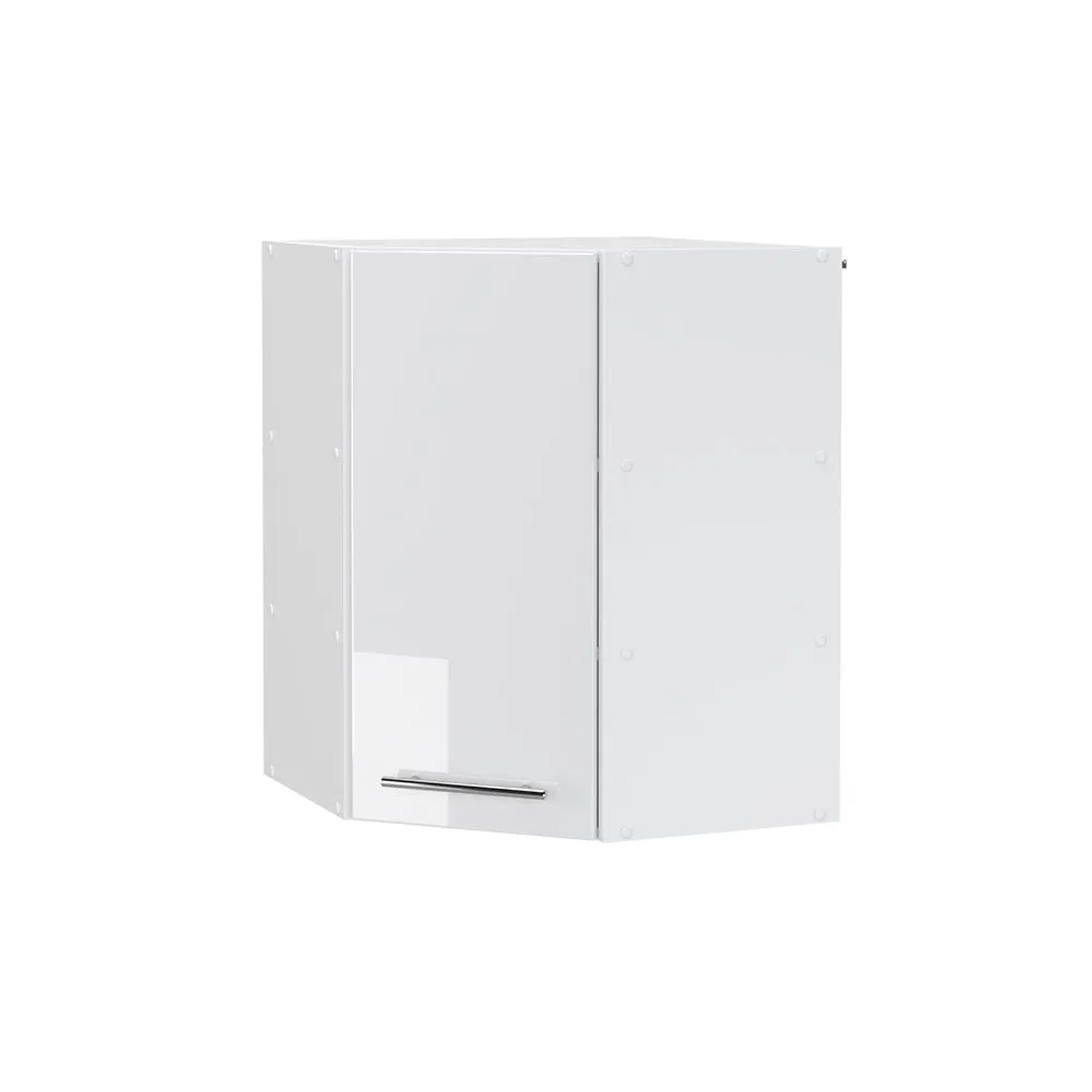 Vicco Eckhängeschrank Fame-Line Küchen-Eckschrank Weiß Hochglanz Weiß 57 cm