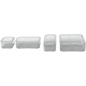 Eurobox-System Deckel transparent für Einsatzkasten 1/8 gekreuzt.