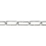 Chromfarbene Conacord Schweißkette Form C aus Stahl, 5 mm Durchmesser, als Meterware.