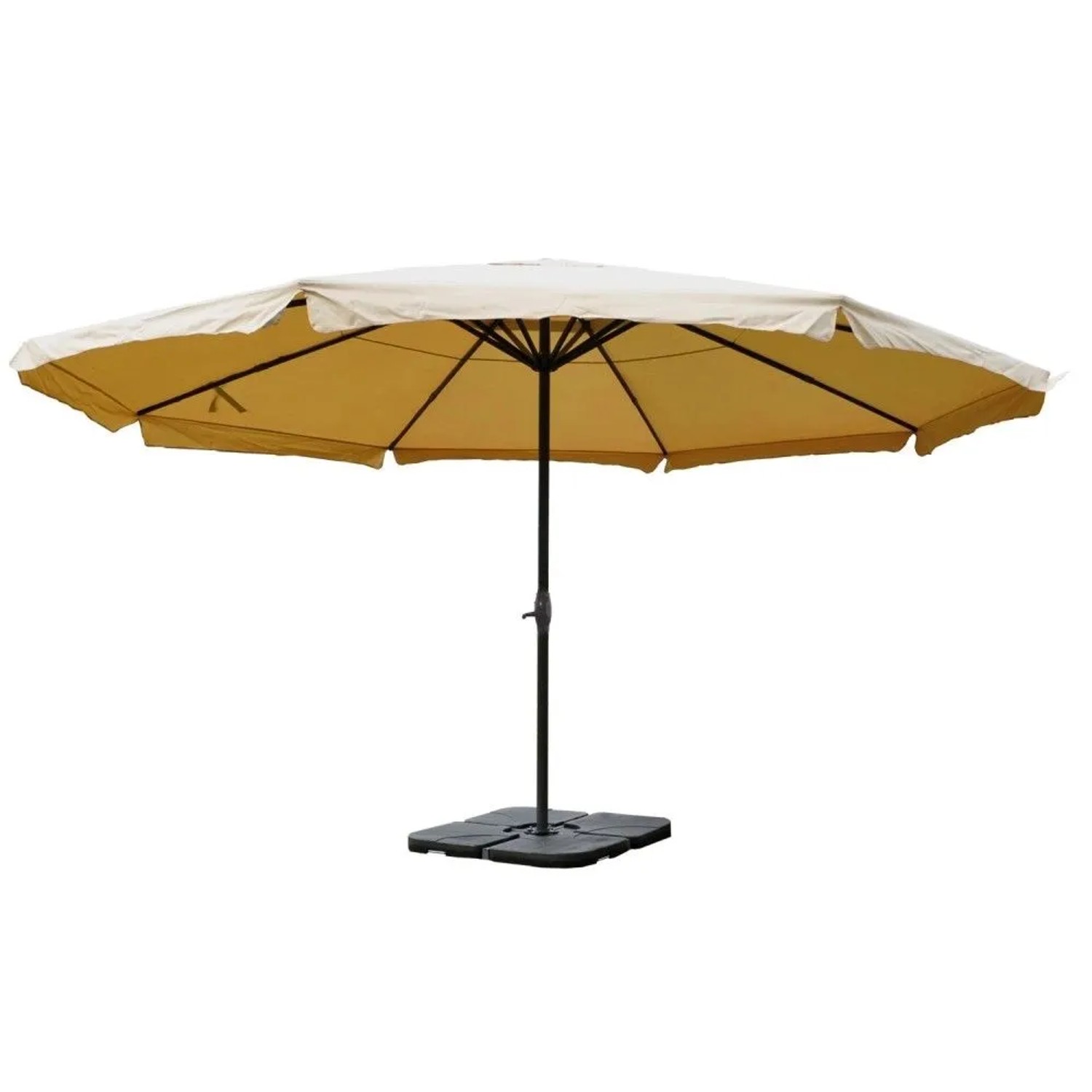MCW Sonnenschirm Carpi Pro Ø5m Creme mit Ständer
