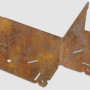 L-Rasenkante Ecke, Rost-Braun/Schwarz, 32x12cm, für Beeteinfassung & Gartengestaltung.
