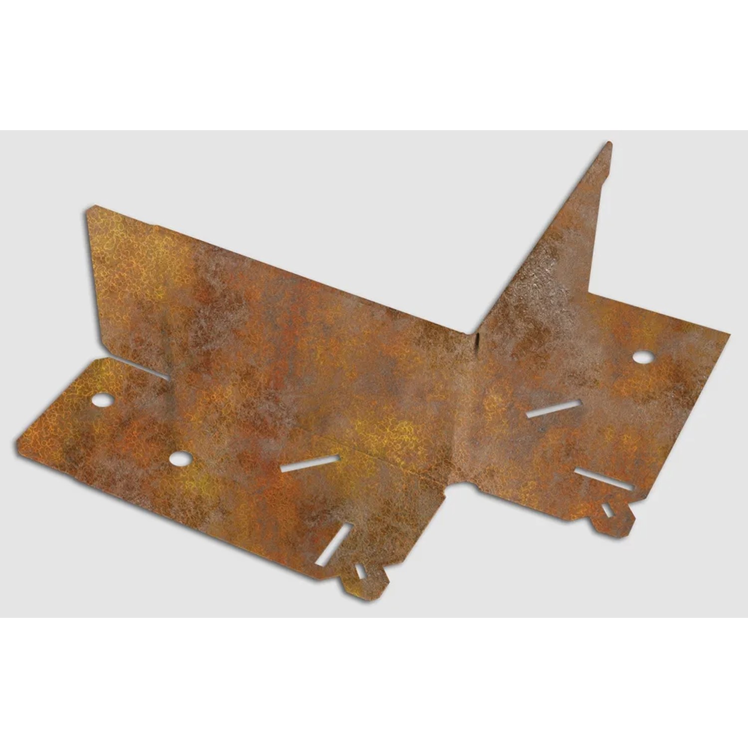L-Rasenkante Ecke, Rost-Braun/Schwarz, 32x12cm, für Beeteinfassung & Gartengestaltung.