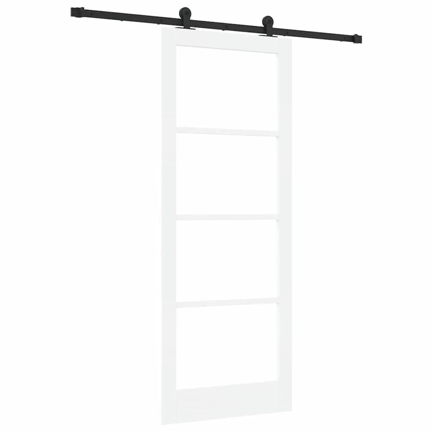 vidaXL Schiebetür ORKDAL Weiß und Schwarz 83 x 211 cm 3332000