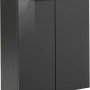 Fackelmann Waschbeckenunterschrank SBC, Anthrazit, 52 cm breit. Badezimmerschrank mit zwei Türen.