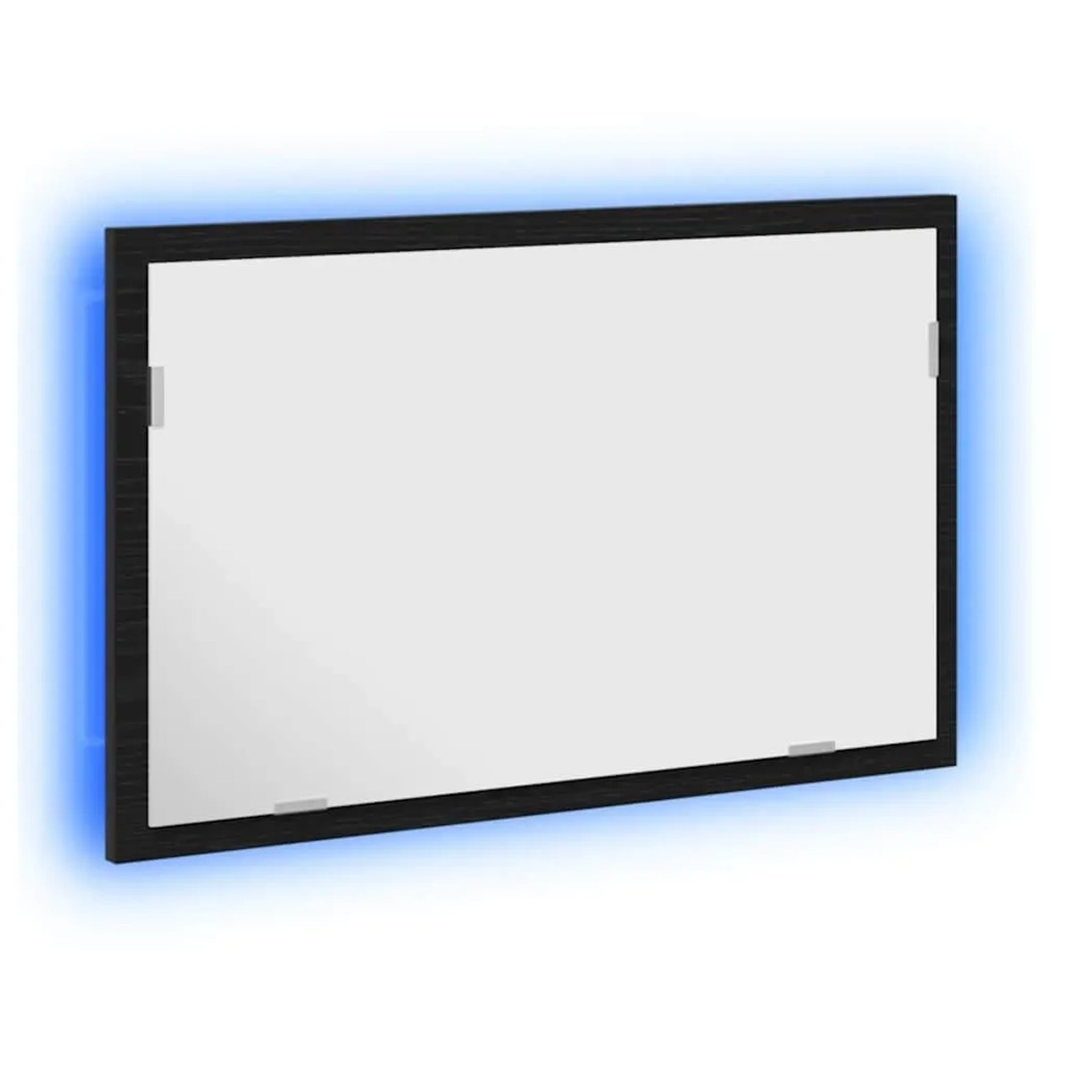 vidaXL Badspiegel mit LED-Leuchten Schwarz Eichen-Optik 60x8,5x37 cm 862547