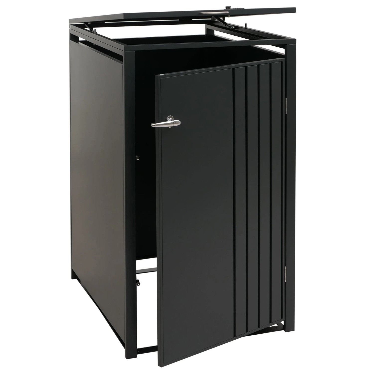 Proregal 1er-Mülltonnenverkleidung Mit Deckel HxBxT 122x68x84 cm Anthrazit günstig online kaufen