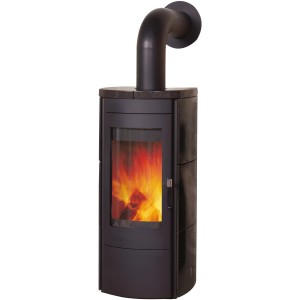 Hark Dauerbrand-Kaminofen Tiamo EX, meteorschwarz mit Keramik, 6 kW, Energieeffizienzklasse A+