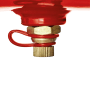 Detailaufnahme: Ablassschraube am Einhell Kompressor TC-AC 200/24/8.