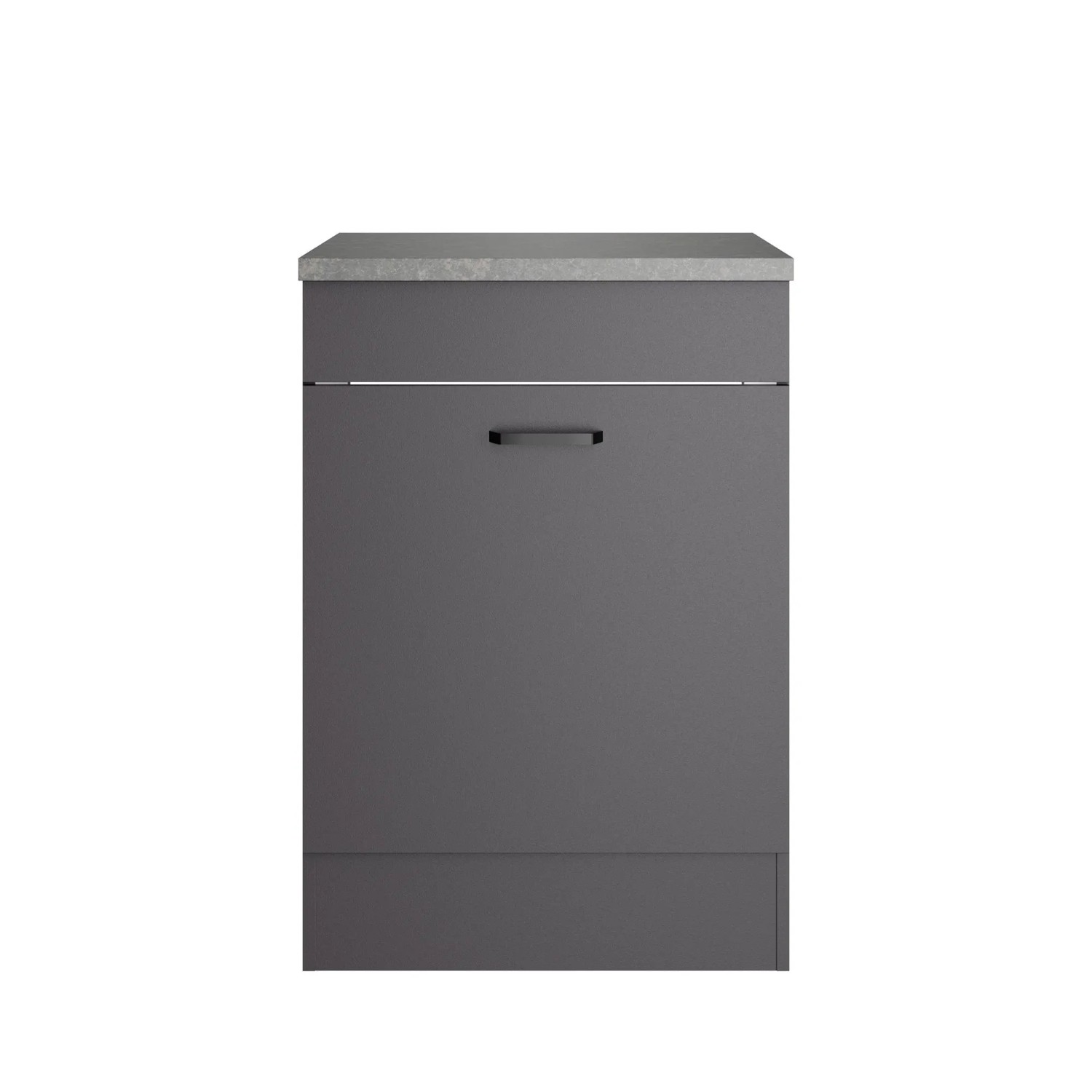 OPTIFIT Spülenunterschrank Kiel420 60 x 88 x 60 cm Anthrazit Matt