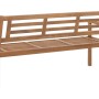 Gartenbank MCW N47 aus Akazienholz ohne Kissen, Rückansicht. Gartenmöbel für Terrasse & Garten.