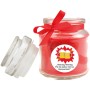 HS Candle Duftkerze im Glas mit rotem Band und Vatertags-Motiv.
